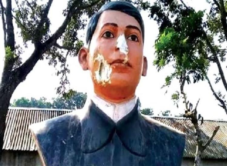 The Independence:revolutionary-bagha-jatin-statue-vandalised-in-koya-college-kushtia-nadia-bangladesh